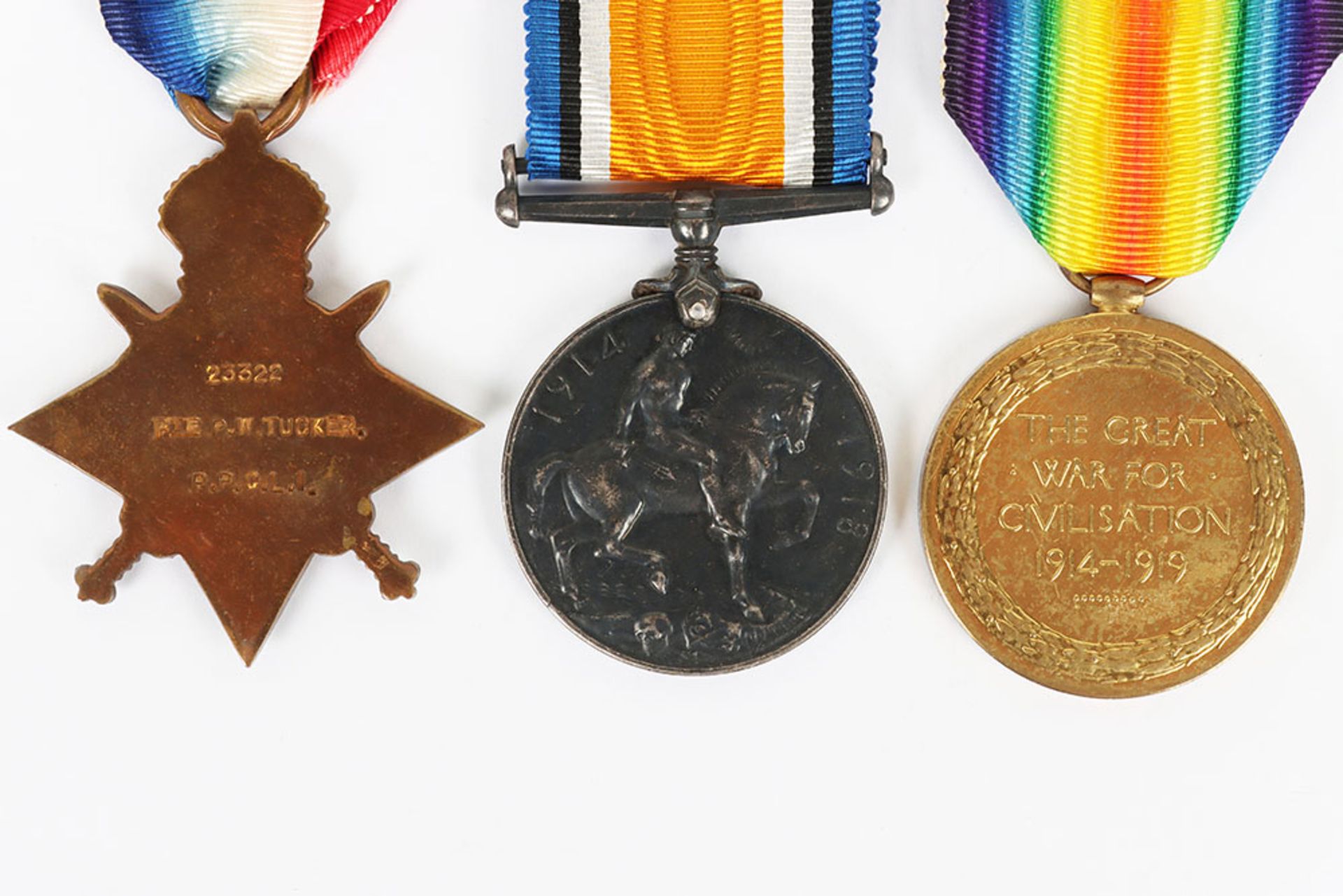 Great War 1915 Died of Wounds 1914-15 Star Medal Trio to the Princess Patricia’s Canadian Light Infa - Bild 4 aus 5