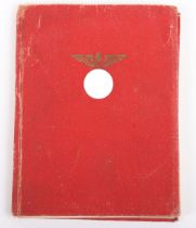 Third Reich NSDAP Membership Booklet to Konrad Pobst, Ortsgruppe Johannesthal, 1936