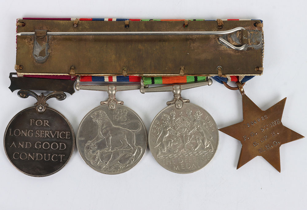 A Second World War Long Service Medal Group of Four to a Corporal of Horse in the Royal Horse Guards - Image 4 of 7