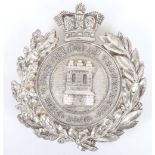 Hallmarked Silver Isle of Wight Rifle Volunteers Officers Cross Belt Plate