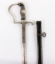 Rare WW2 German Army NCO’s / Enlisted Ranks Sword with Triple Etched Blade for Artillery Regiment No