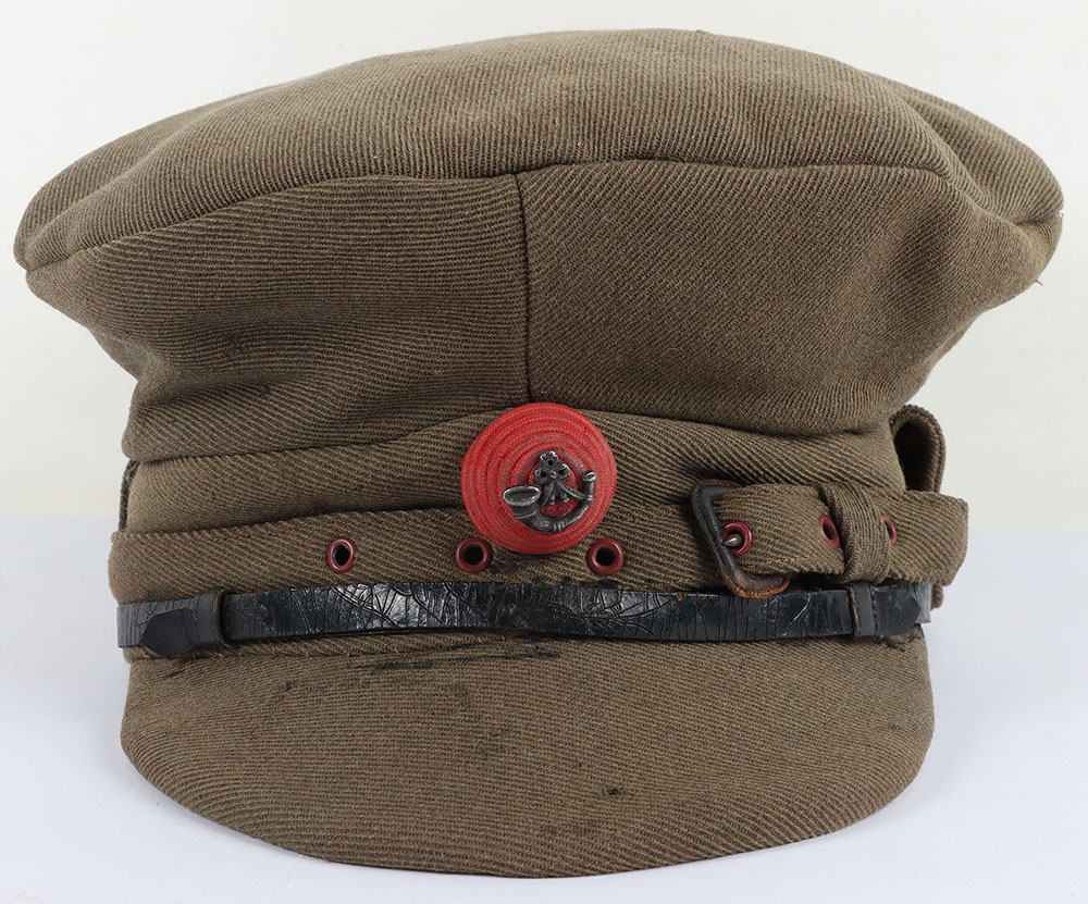 WW1 British Officers ‘Gor Blimey’ Trench Cap of the Kings Royal Rifle Corps - Image 6 of 7