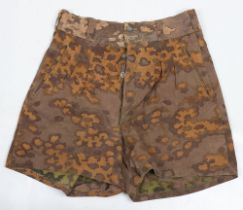 WW2 German Waffen-SS Field Made Shorts in Oakleaf Camouflage