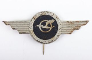 German Third Reich Era Lufthansa Flight Cap Insignia / Wings