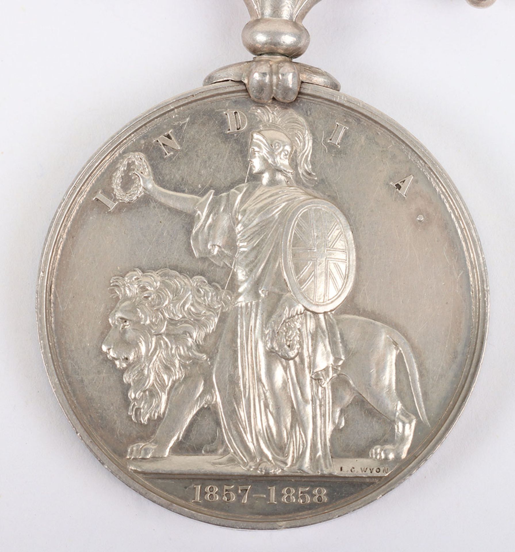 Indian Mutiny Medal to the 61st (South Gloucestershire) Regiment for the Capture of Delhi - Image 6 of 6