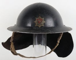 WW2 British Kent Fire Brigade Steel Helmet