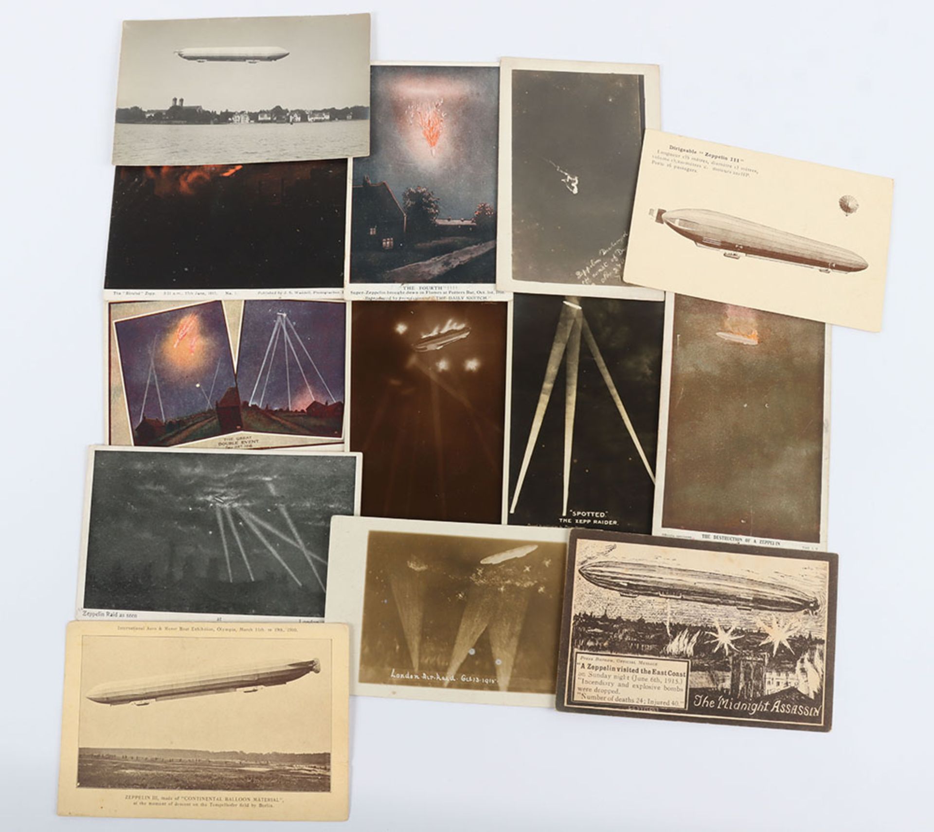 10x Zeppelin Postcards