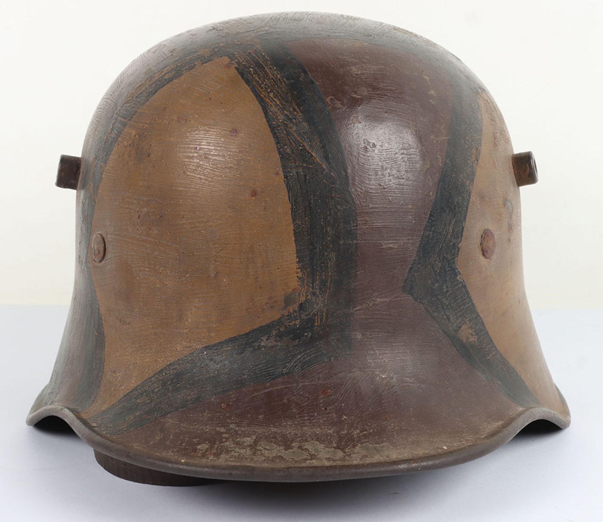 WW1 German M-18 Camouflaged Steel Combat Helmet - Image 11 of 11