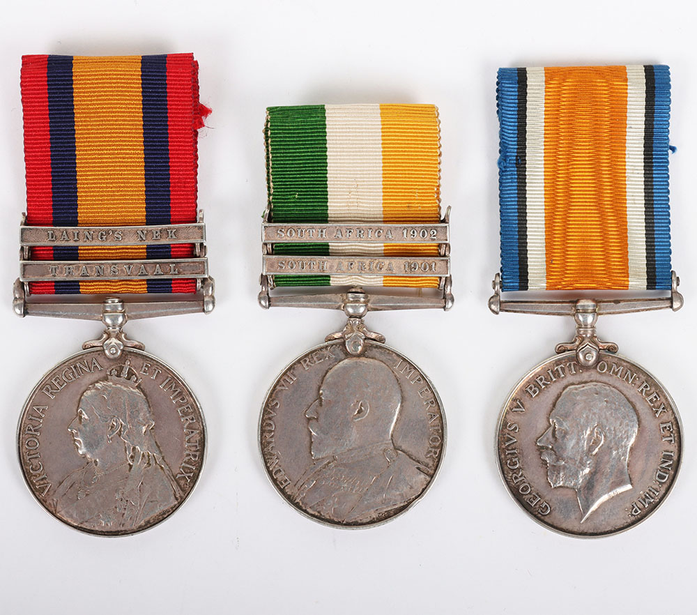 Full Entitlement Medal Group of Three for Service in Both the Boer War and Great War, Rifle Brigade