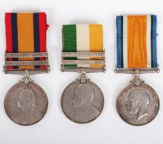 Full Entitlement Medal Group of Three for Service in Both the Boer War and Great War, Rifle Brigade