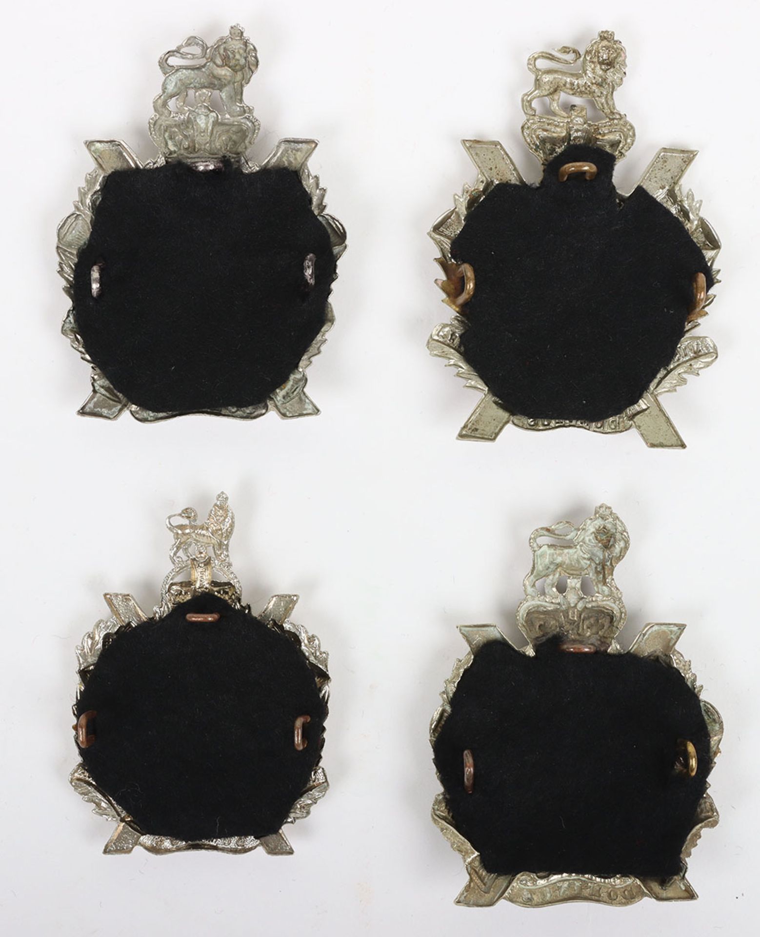 3x Variation of Victorian Kings Own Scottish Borderers Helmet Plate Centres - Image 3 of 4