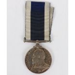 Edwardian Royal Navy Long Service Medal to a Ships Steward