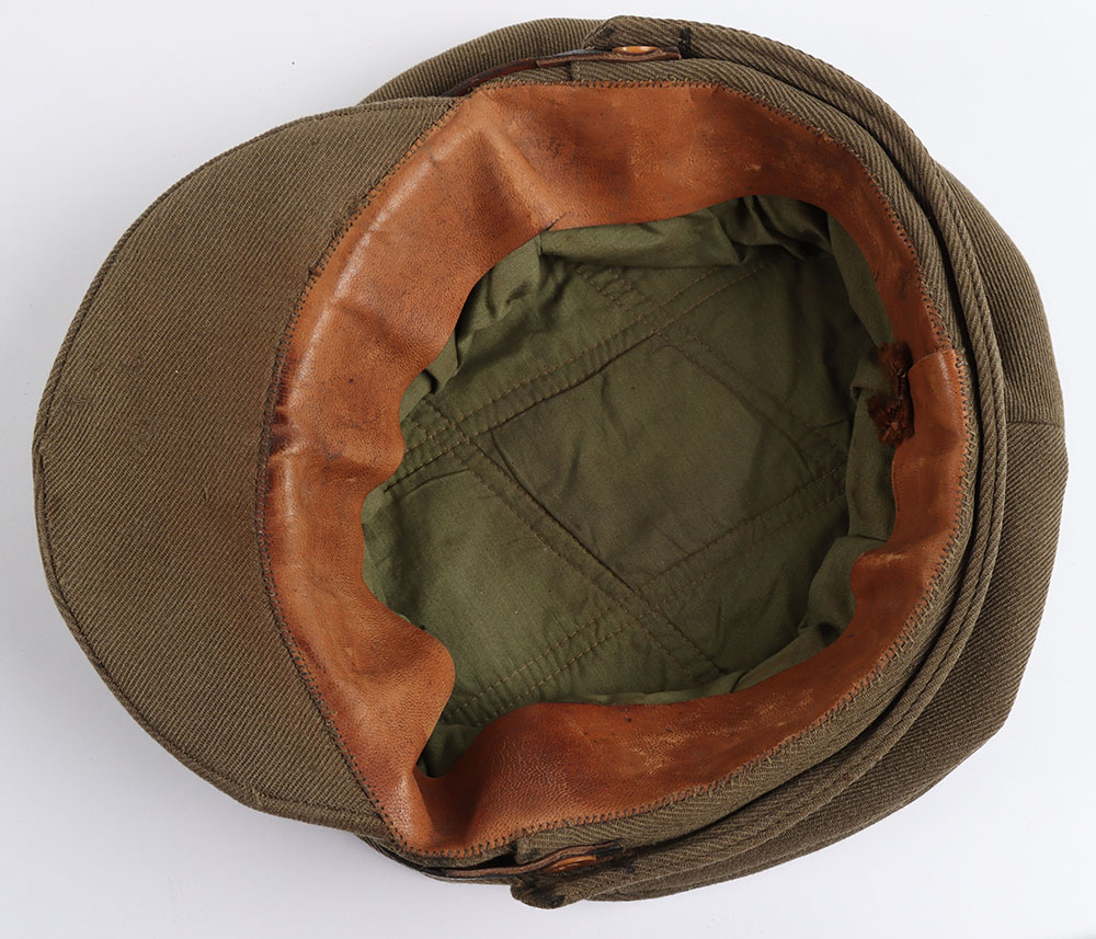 WW1 British Officers ‘Gor Blimey’ Trench Cap of the Kings Royal Rifle Corps - Image 5 of 7