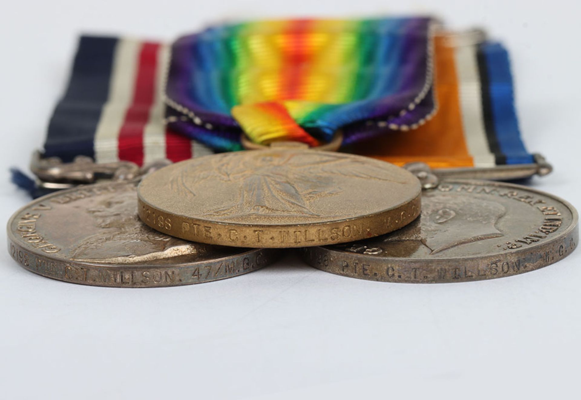 Great War Military Medal Group of Three to the Machine Gun Corps - Bild 8 aus 8