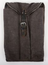 WW2 German Blue Canvas 3 Compartment Ammunition Pouch