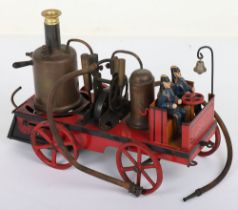 A rare Bing tinplate live steam Fire Engine, German circa 1902