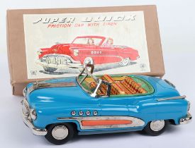 Boxed Masudaya friction driven tinplate Super Buick, Japanese 1950s