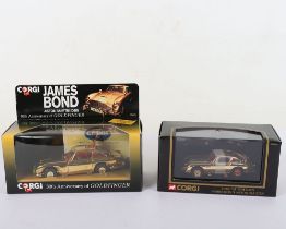 Two Corgi Special Edition Gold Plated James Bond Aston Martins D.B.5’s