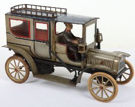 Carette tinplate clockwork Limousine, German circa 1905