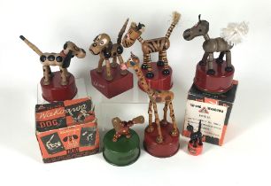 Six Tri-ang Wakouway wooden novelty toys, 1950s/60s