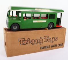 Large boxed Tri-ang toys pressed steel Green Lines single decker bus