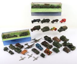 Selection of playworn Dinky military vehicles