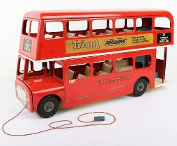 Large Tri-ang toys pressed steel London Transport double decker bus