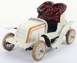 A good Bing tinplate clockwork ‘De Dion’ two seater runabout, German 1904