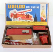 Boxed Chad Valley Ubilda clockwork Fire Engine, English circa 1948