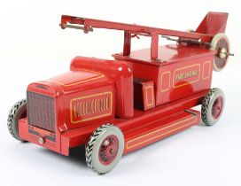 Chad Valley Ubilda Clockwork tinplate Fire Engine