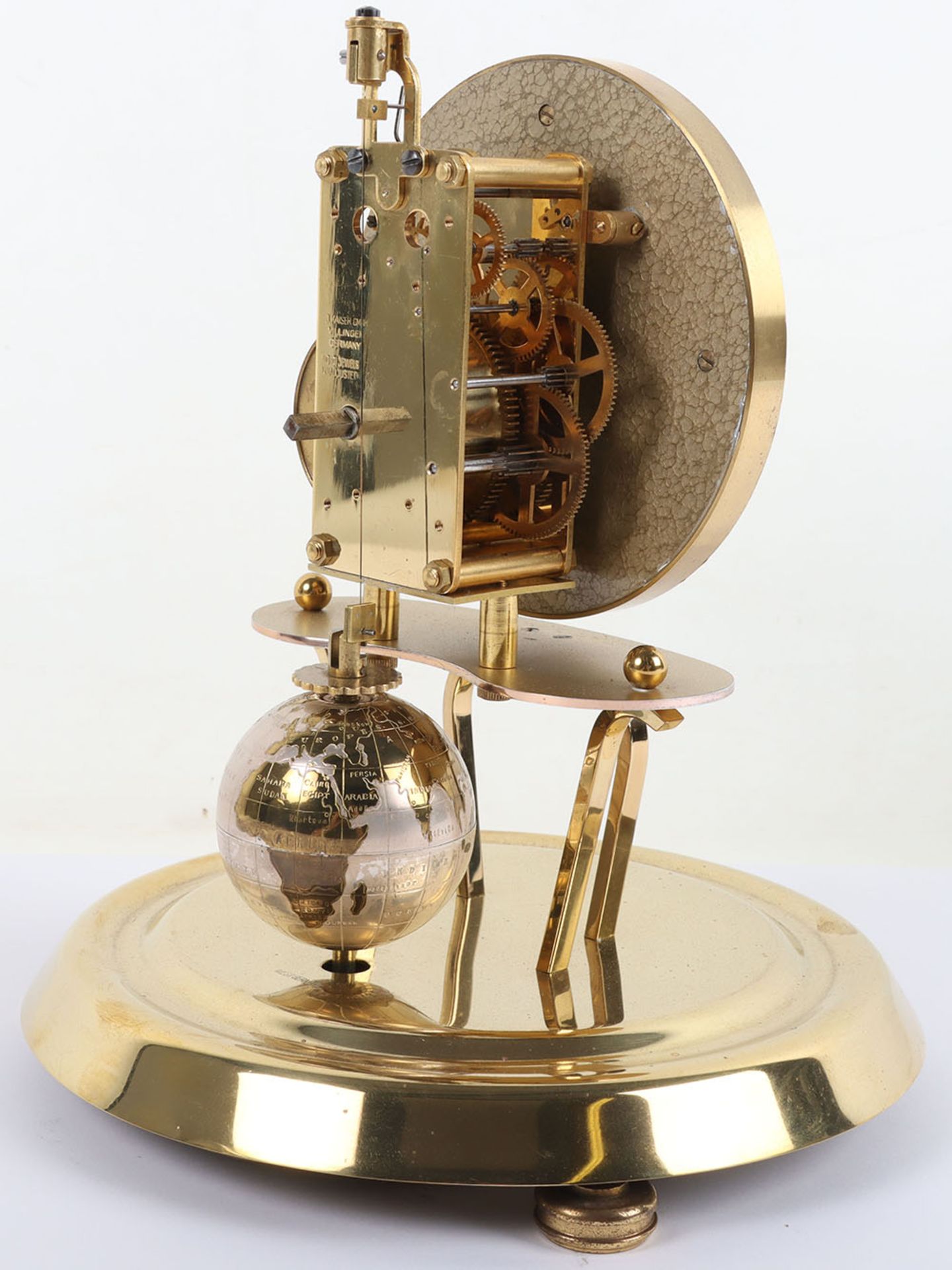 Kaiser Globe Torsion Clock, circ 1954, rare earth pendulum - Bild 4 aus 11