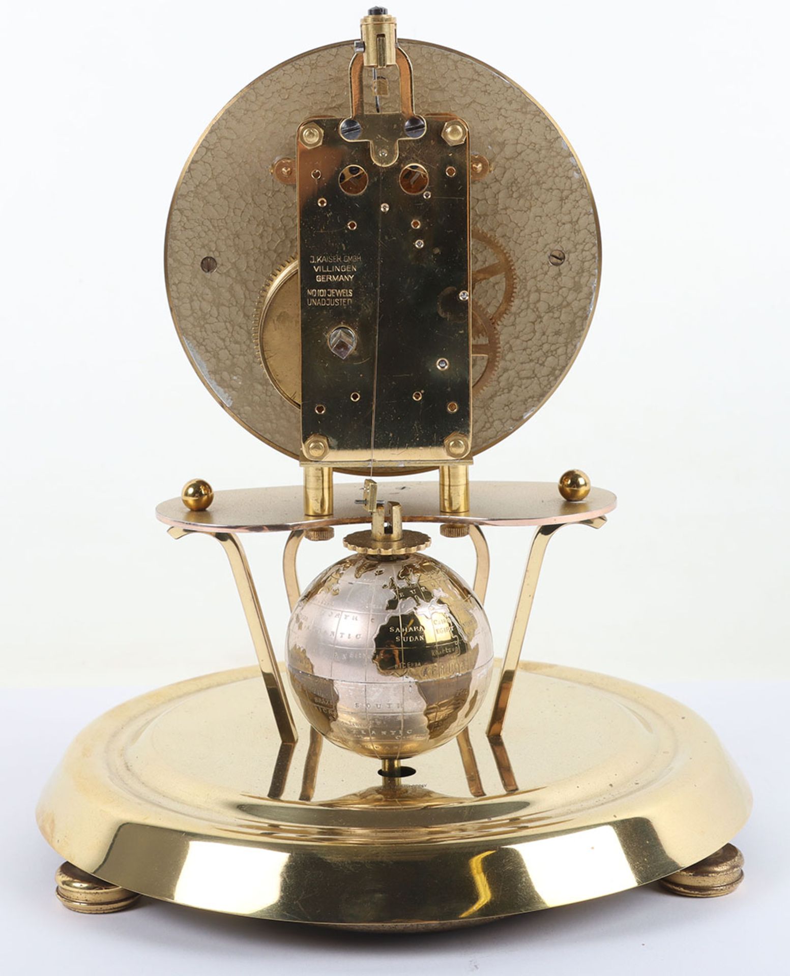 Kaiser Globe Torsion Clock, circ 1954, rare earth pendulum - Bild 7 aus 11