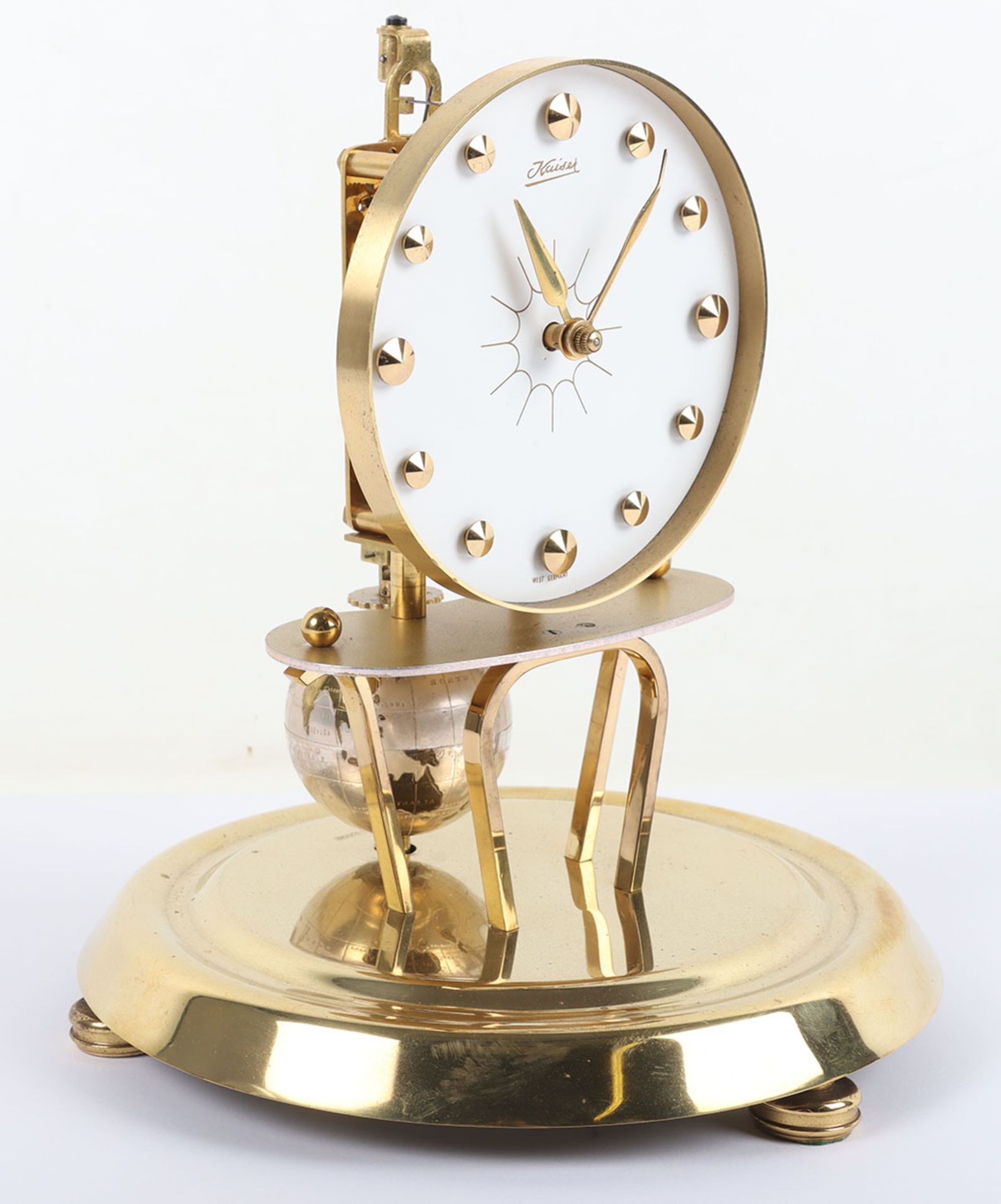 Kaiser Globe Torsion Clock, circ 1954, rare earth pendulum - Bild 3 aus 11