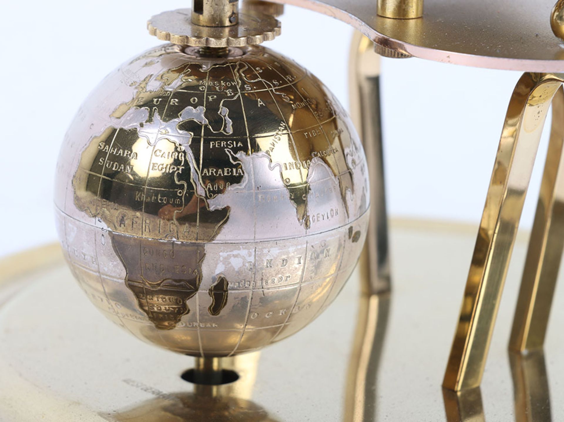 Kaiser Globe Torsion Clock, circ 1954, rare earth pendulum - Bild 6 aus 11