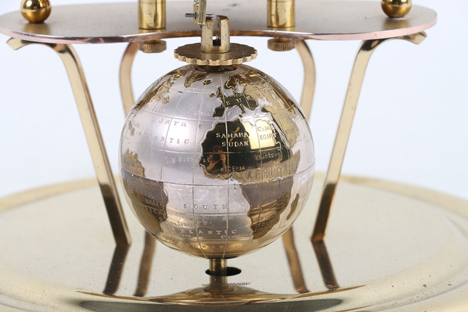 Kaiser Globe Torsion Clock, circ 1954, rare earth pendulum - Bild 9 aus 11