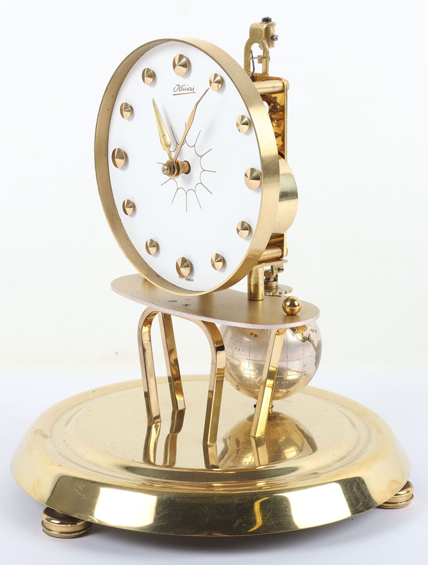Kaiser Globe Torsion Clock, circ 1954, rare earth pendulum - Bild 11 aus 11