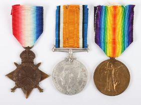 A Great War 1914-15 Star Medal Trio to a Gunner in the Royal Field Artillery who served in the Egypt