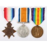 A Great War 1914-15 Star Medal Trio to a Gunner in the Royal Field Artillery who served in the Egypt