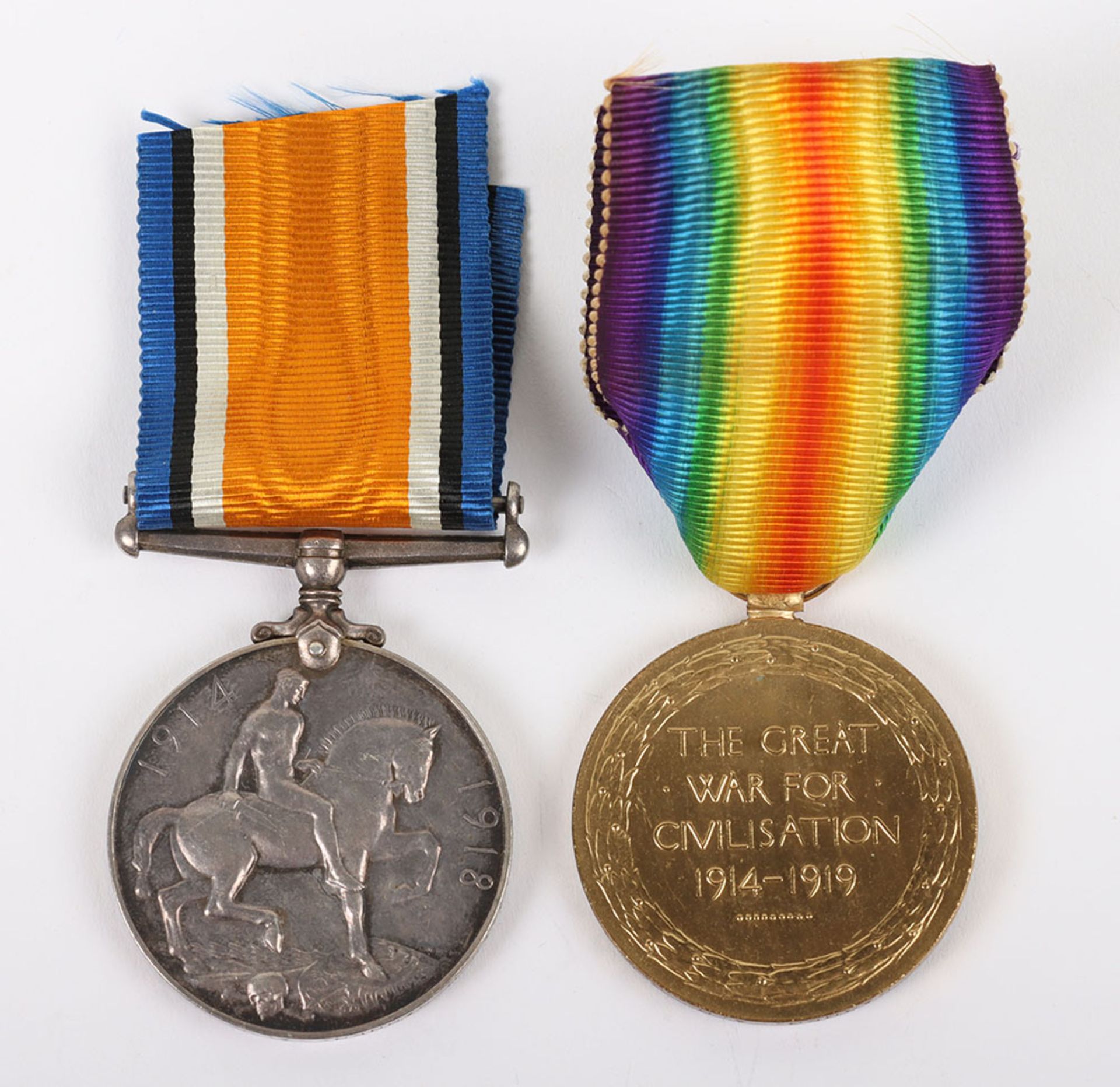 A pair of Great War medals for service in Hawke Battalion, Royal Naval Division - Image 4 of 5