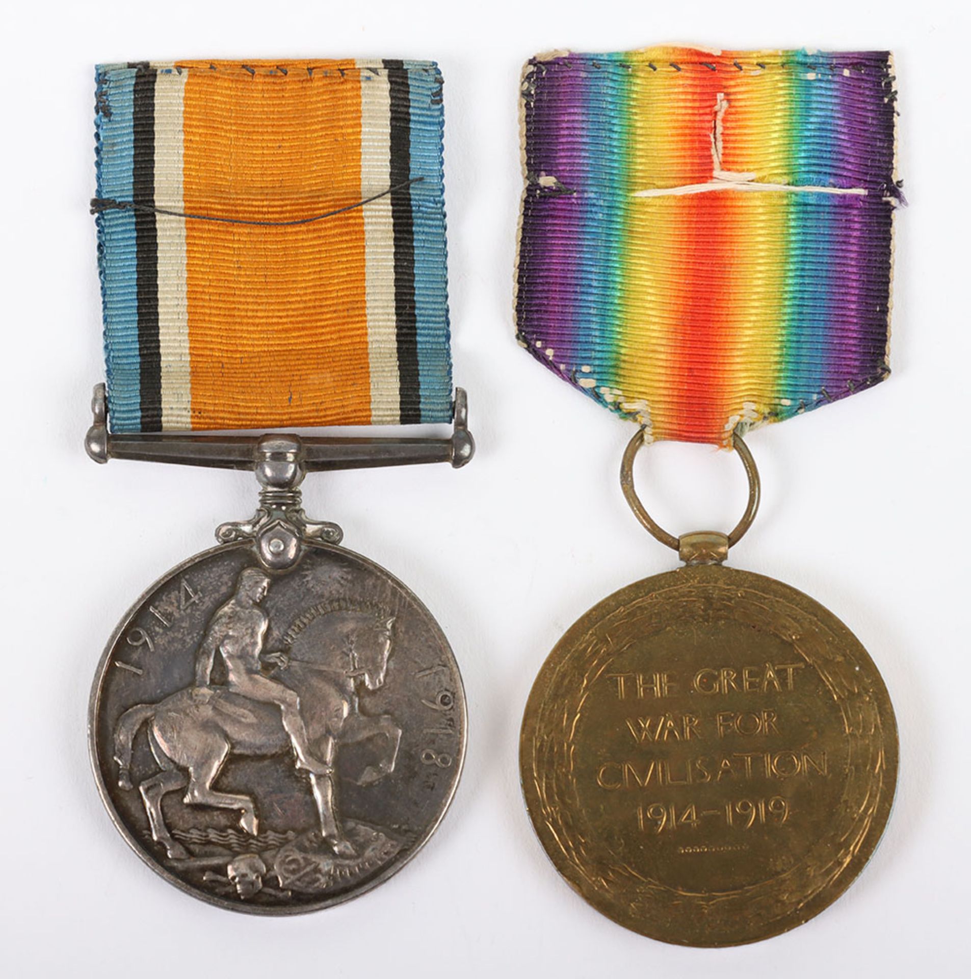 A Great War pair of medals to the East Kent Regiment the recipient of which went on to be awarded a - Bild 4 aus 5