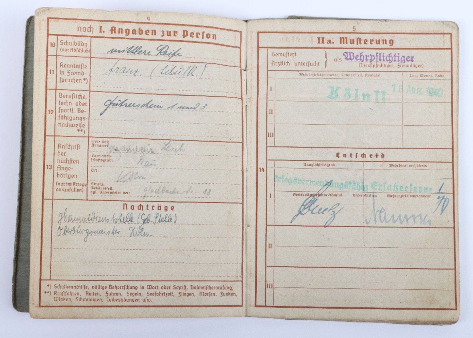 WW2 German Wehrpass to Obergefreiter P. Lerch, driver in several regiments in several communication - Bild 6 aus 30