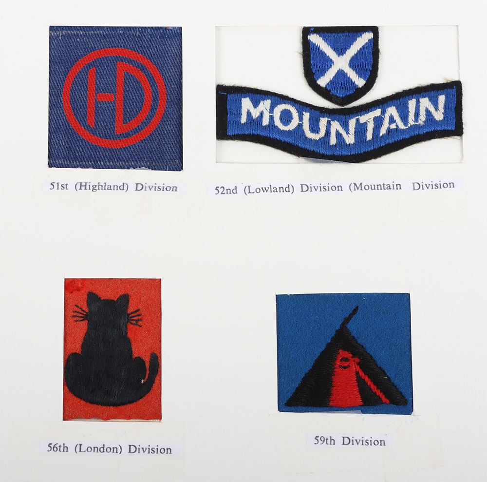 Card of cloth formation signs to British Infantry Divisions - Image 3 of 5