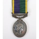 A 1959 Efficiency medal to a Gunner in the Royal Artillery who was awarded a bar to the medal