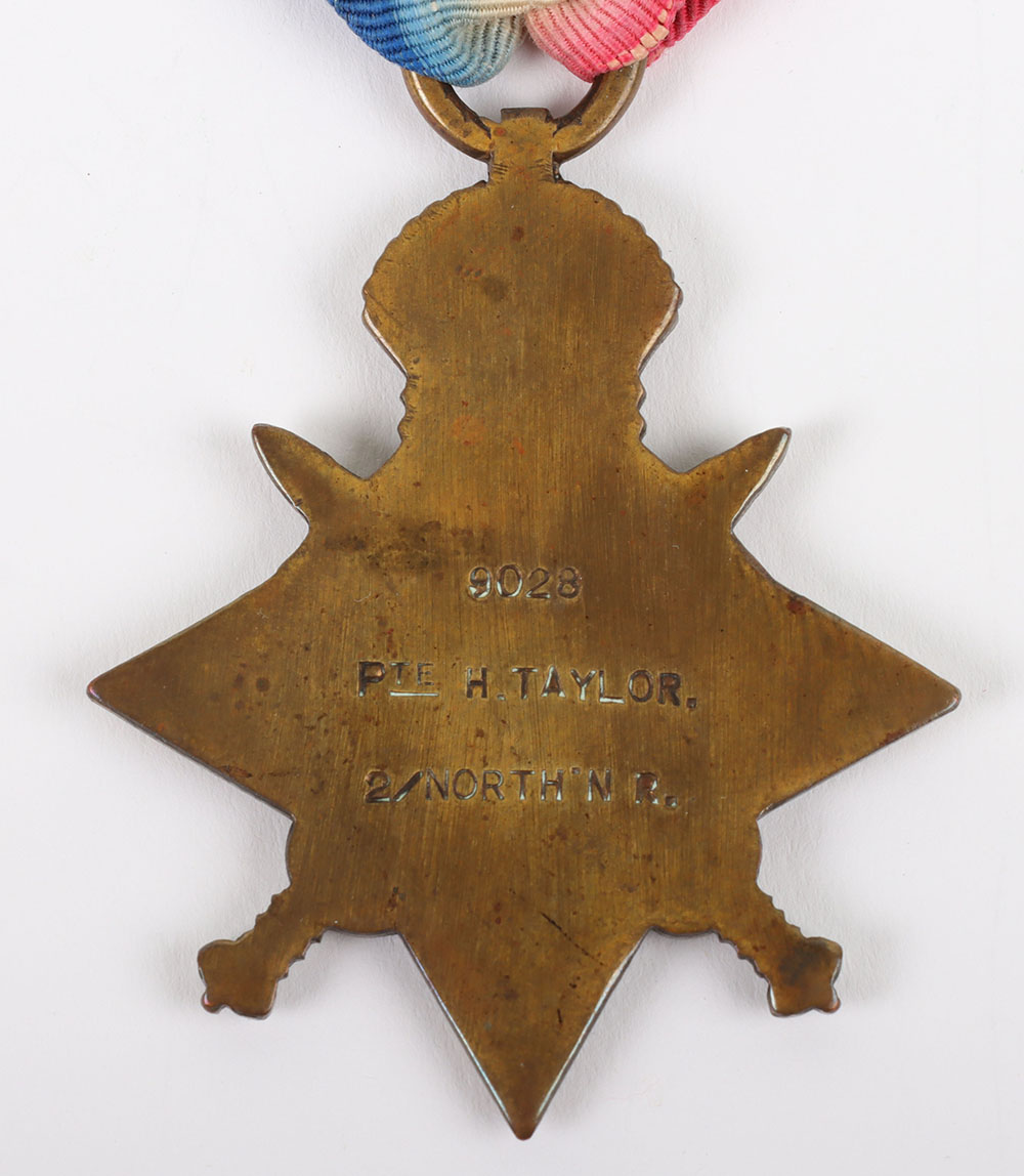 A May 1915 killed in action 1914 Star medal to 2nd Battalion Northamptonshire Regiment - Image 4 of 4