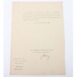 1933 German Herman Goring Signed Document