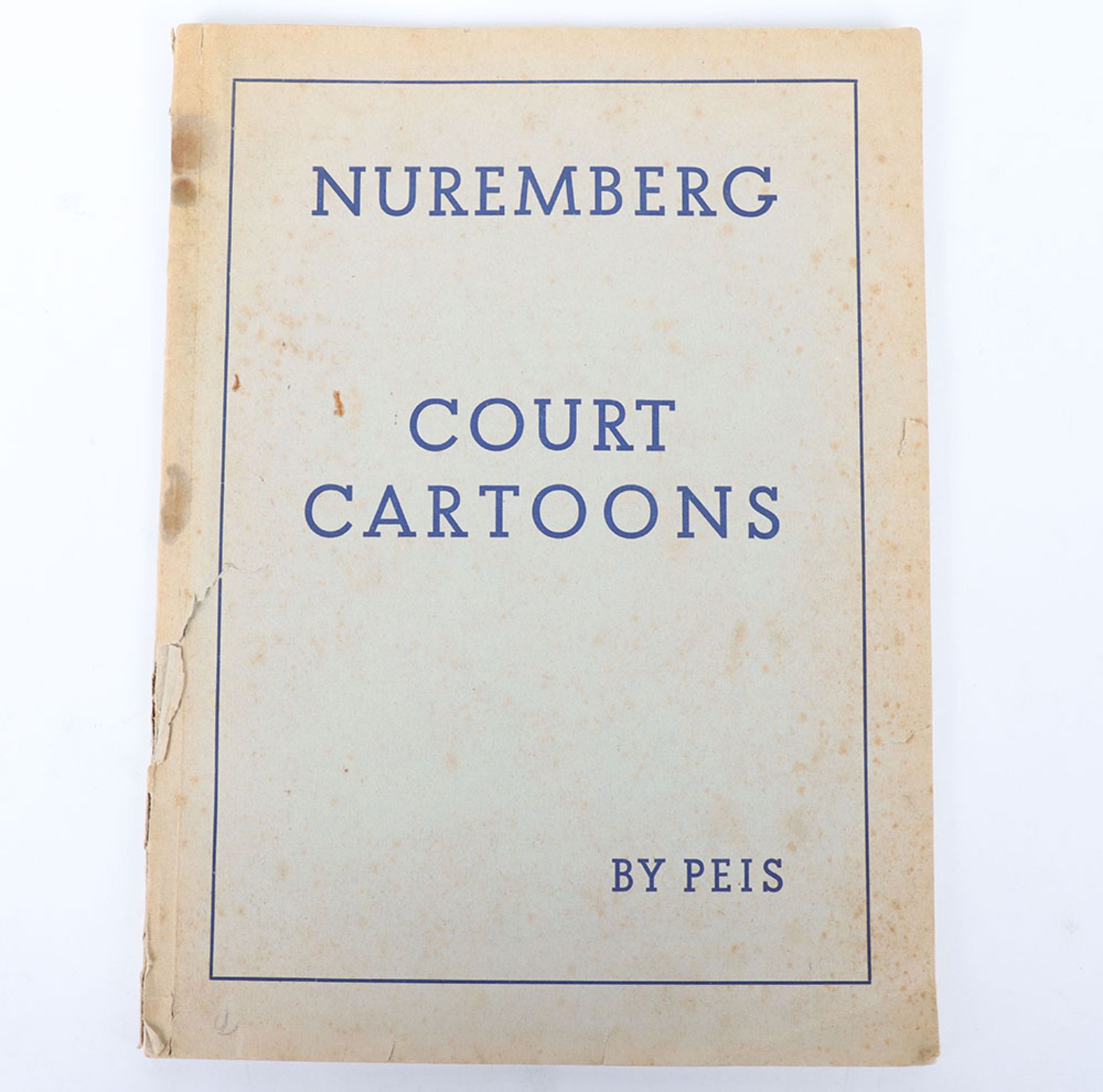Rare 1945 Nuremberg Court Cartoons Book