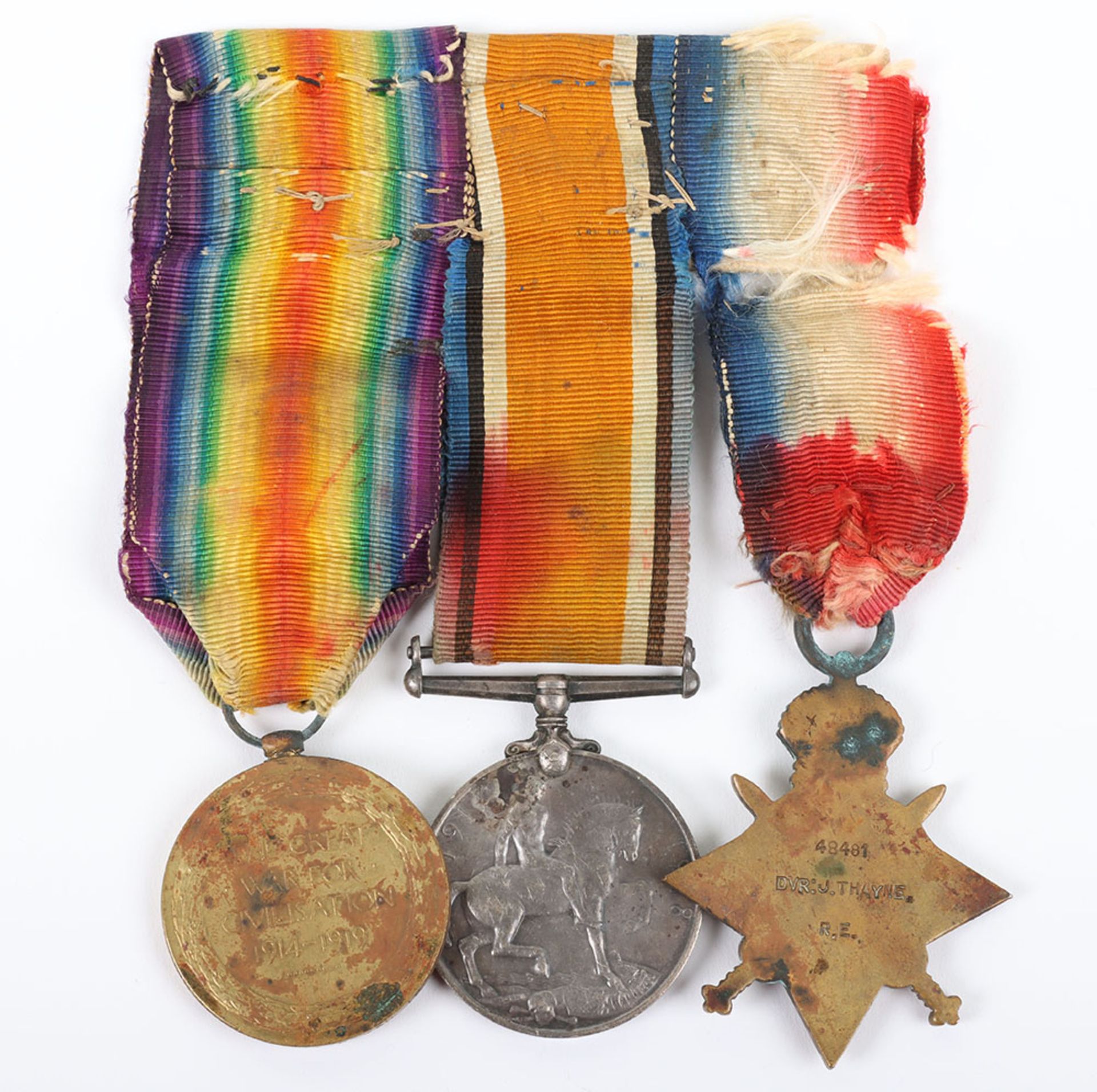 A Great War 1914-15 trio of medals to the Royal Engineers - Bild 4 aus 5