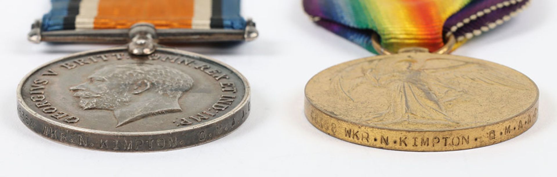 A pair of Great War medals to a lady serving in the Queen Mary’s Army Auxiliary Corps - Bild 3 aus 5