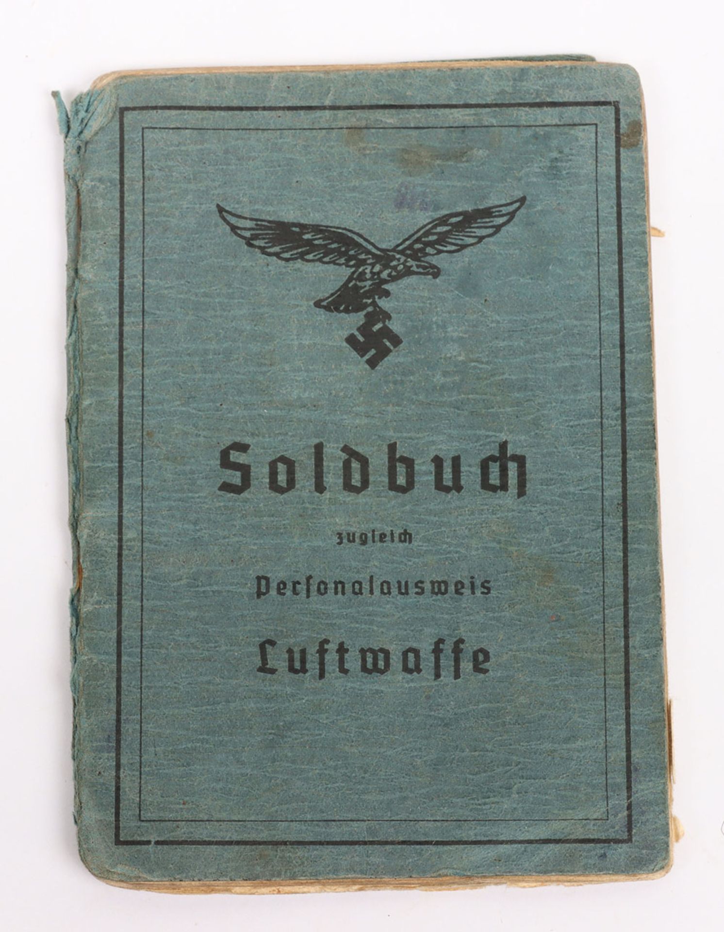 WW2 German Luftwaffe Soldbuch to Obergefreiter Rudolf Grüll, technical ground support personnel - Bild 2 aus 7