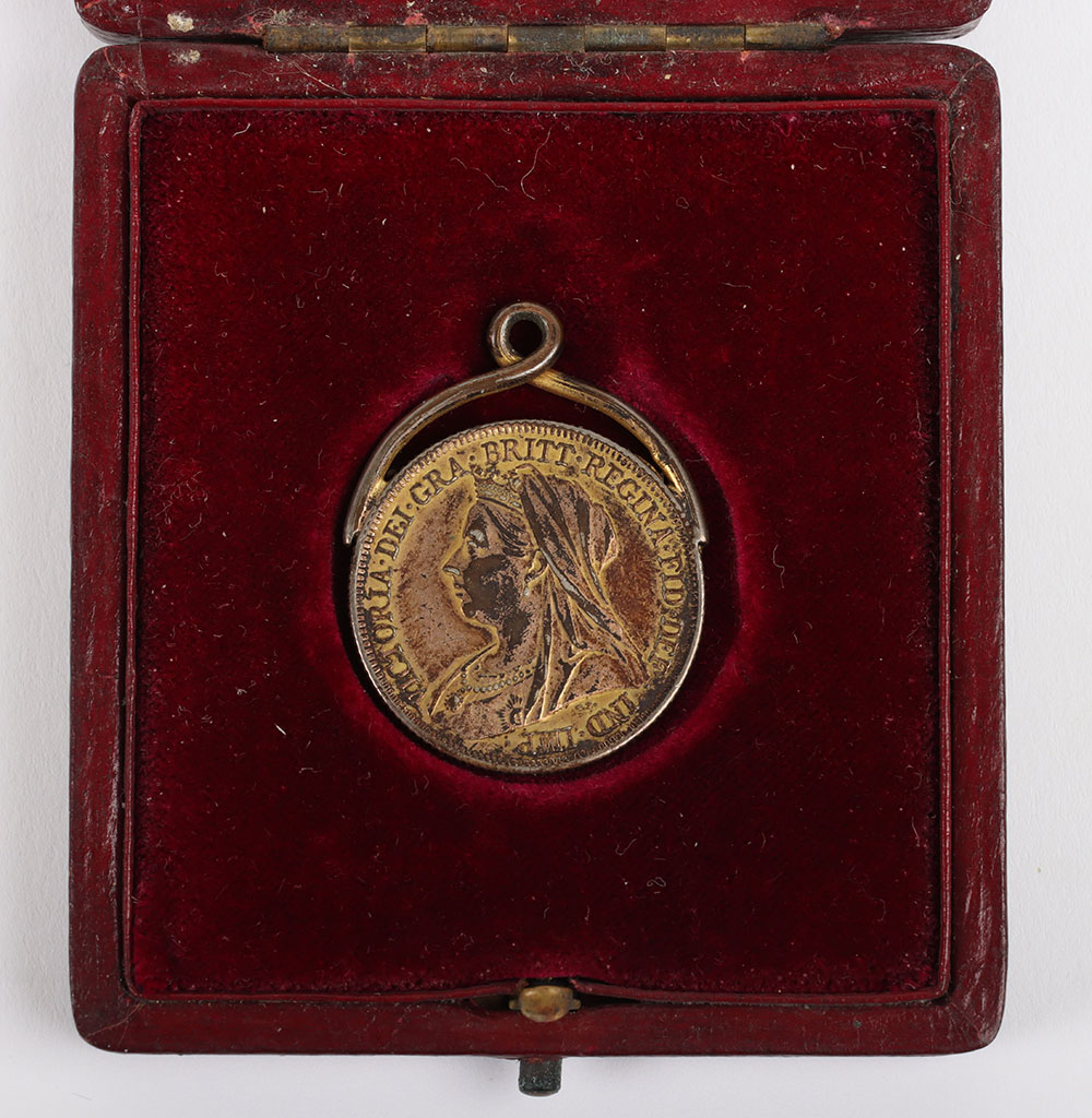 An interesting Queens Shilling commemorative medallion to the Lancashire Fusiliers for the Second Bo - Image 2 of 6